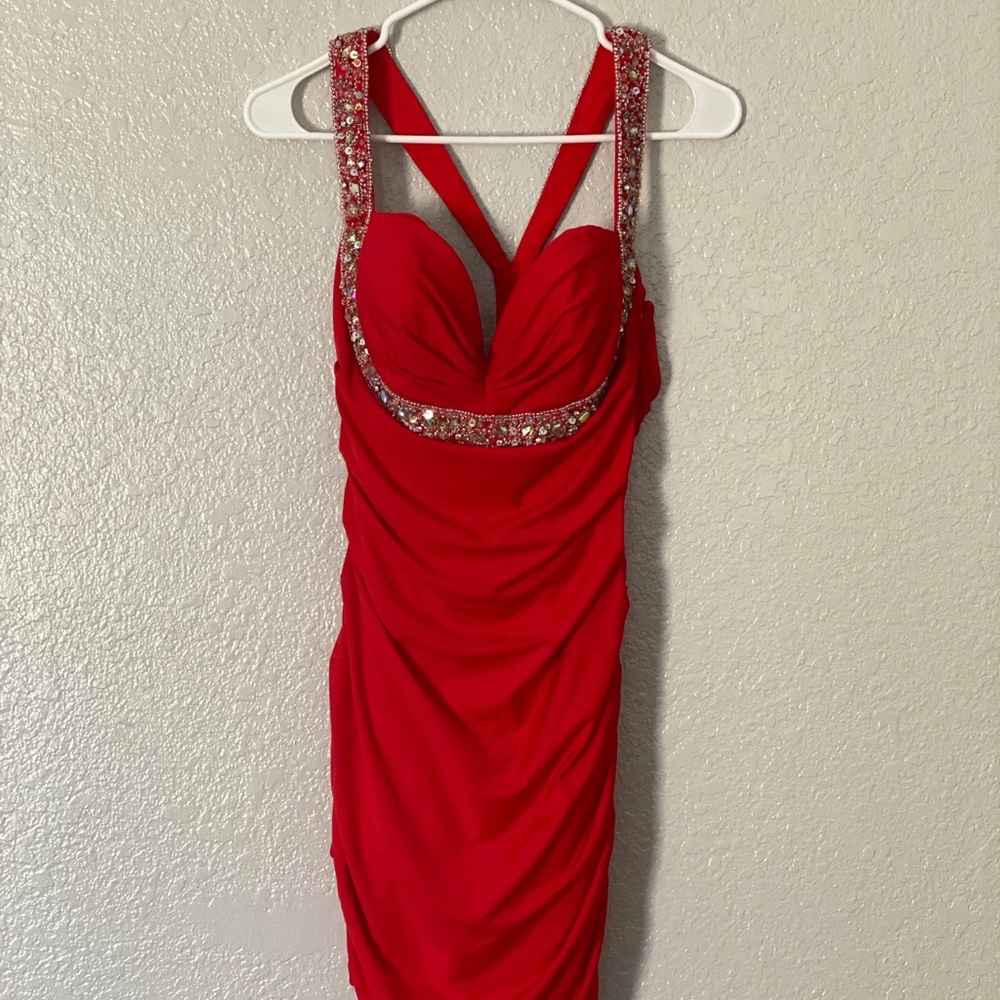 red dress
